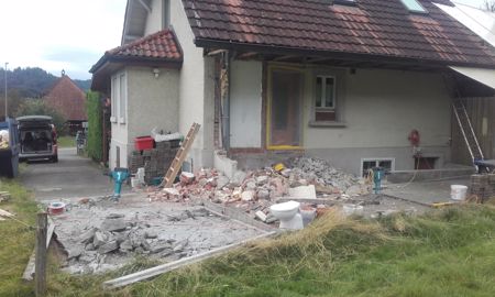 Anbau von Bad und Garage